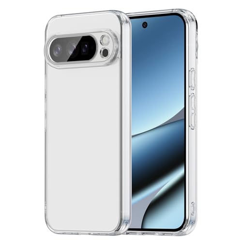 HidWee Cristal Claro Funda Compatible con Google Pixel 10 Pro XL, Carcasa Anti-Amarillento y Antiarañazos, Anti-Choques Hybrid PC y Silicona TPU para Google Pixel 10 Pro XL - Transparente