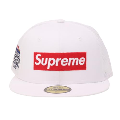 [シュプリーム] キャップ 帽子 ニューエラ コラボ ボックスロゴ BOX LOGO MESH NEW ERAメッシュ ホワイト メンズ レディース DROP8 038 WHT ホワイト (57.5cm) [並行輸入品]