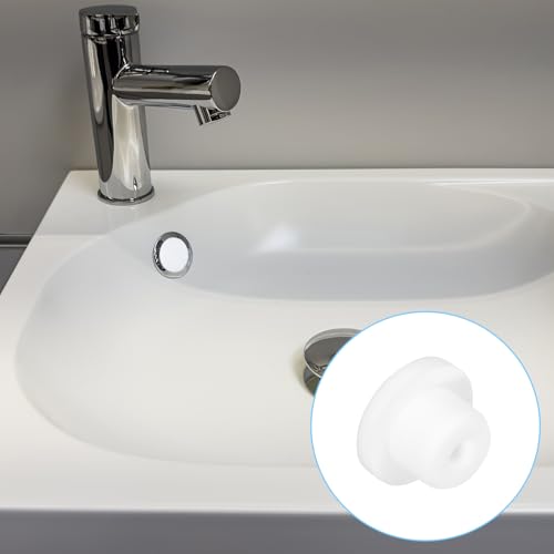 Image of JIEYAO 24 Pcs Silicone Bathtub Jet Covers, 4 Size Silicone Hole Plug, Waterproof White Tube Plugs T Type Rubber Stoppers Pipe Tube Inserts Fit for 12mm 14mm 16mm 22-23mm Bathtub Hole