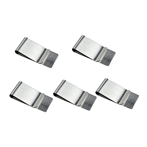 10Pcs Stainless Steel Money Clips Wallet Holder for Cash and Cards for Bank Home Office Use Silver