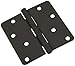 National Hardware N830-432 BLK 4" 1/4" Radi Hinge - Quantity 15