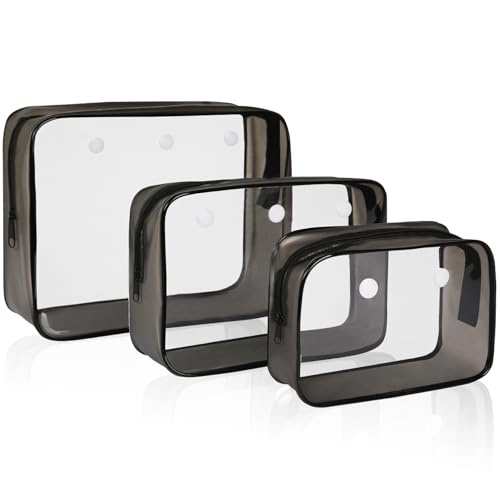 Clear Insert Bag for Bogg Bag Accessories - 3 Packs Zipper insert pouch for Bogg Bag Travel Makeup Clean Toiletry Brush Organizer Cosmetic Divider Storage Inner Pouch