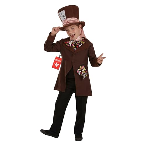 fun shack Hatter Costume Kids Hatter Costume Book Character Costumes For Kids Boys X-Large