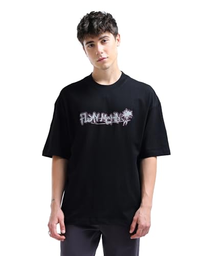 Image of Flying Machine Men's Oversized Fit T-Shirt | Printed | Tshirt for Man