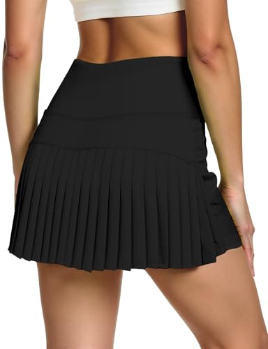 Jupes de tennis plissées taille haute athlétique Buauty pour pickleball et fitness