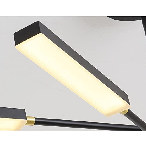 Plafonnier design moderne noir et blanc style mi-siècle à intensité variable