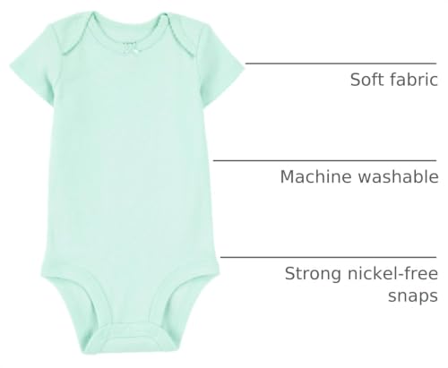 Image of Simple Joys by Carter's Baby Girls 6 Pack Short Sleeve Bodysuit