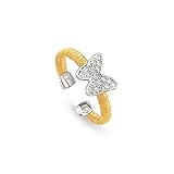  Nomination Ring Flair mit Schmetterling – gelb Gold