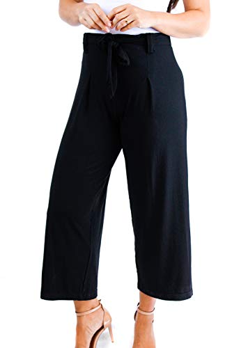 Calça pantacourt preta viscolycra Tamanho:GG;Cor:Preto