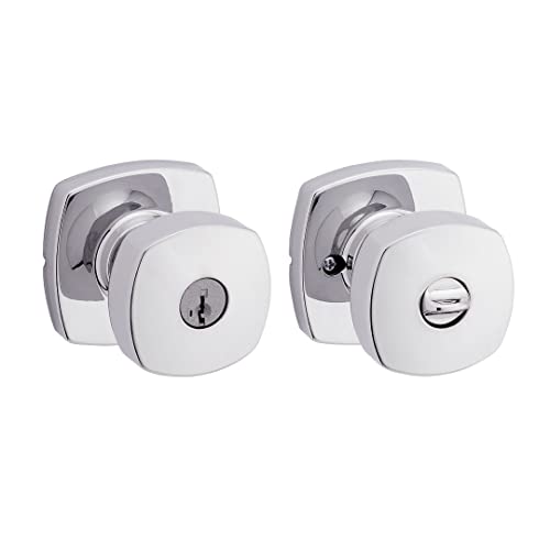 Kwikset Arroyo Knob Entry Door Knob with Lock and Key,