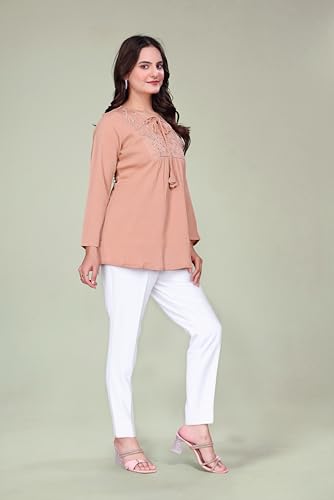 Image of Women's Tunics - Stylish & Comfortable Kurti for Women | Elegant 3 /4 Sleeve Designer Tunic Tops for Women | Indian Ethnic Short Kurti for Casual, Festive