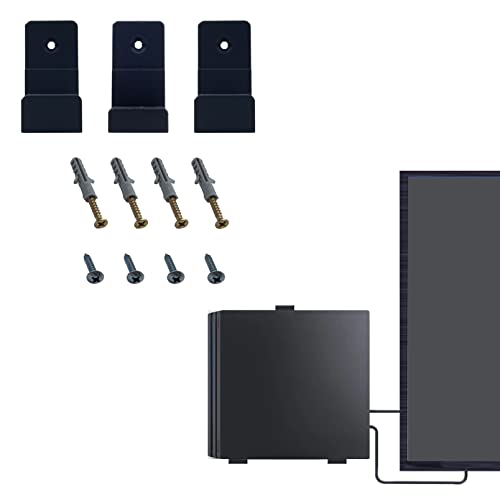 Onyehn Wall Mount Holder(Carbon Fiber) on Wall for PS4 Pro Console with Screws Mount Behind TV