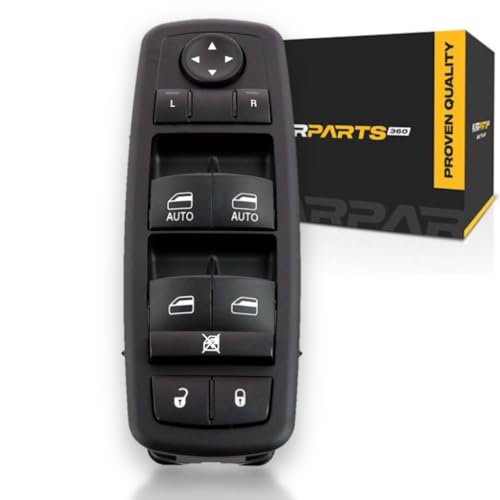 Interrupteur de fenêtre Dodge Durango 2014-2019 côté conducteur avant noir 68184802AC