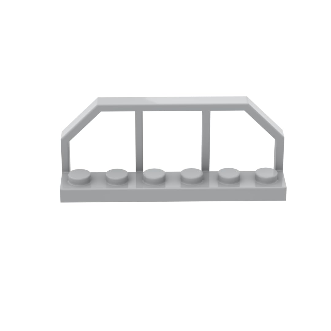 GDS-90037 6583 58494 Ornaments 6x2 Fence Frame /, Light Bluish Gray, 10 PCS