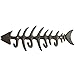 Comfify Estante Decorativo de la Toalla de los Huesos de Pescados para Montaje en Pared Elegante Colgador de Hierro Fundido con 4 Ganchos h - Incluye Tornillos y Anclajes