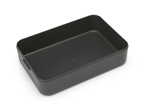 Brabantia - Make & Take Lunch Box - Large Volume (2L) - BPA-Free - Lid with Clips - Suitable for Freezer - Dishwasher & Microwave Safe - Dark Grey - 25.5 x 16.7 x 6 cm - Image 2