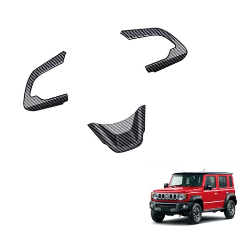 「ティエスオ」 スズキ ジムニーノマド JC04系 専用 ステアリングガーニッシュ カバー プロテクター 内装 外装 パーツ アクセサリー カスタム 3P カーボン調 JN008