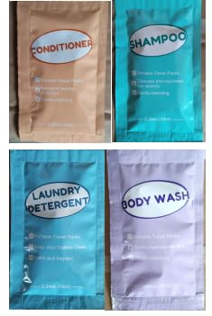 Kocpudu Travel Size Toiletries Set Bulk, 4 in 1 Hotel Toiletries (32-PACK)