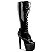 Produktbild Pleaser Damen Adore-2023 Kurzschaft Stiefel, Schwarz (Schwarz (Blk Str Pat/Blk)), 42 EU