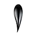 Voga Teardrop Black Melamine Tasting Spoon - Japonais, Moderna - 4 1/4" x 1 3/4" x 1 3/4" - 10 count box - Restaurantware