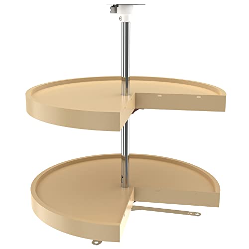 Rev-A-Shelf 2 Tier Pie-Cut Lazy Susan for Corner Base Cabinets, Plastic, 24