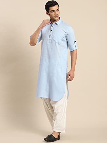 Image of Rajubhai Hargovindas Men's Festive Cotton Pathani Kurta