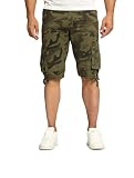 LeeHanTon Men's Cargo Shorts Outdoor Casual Multi Pocket Camouflage Short Trousers Cotton Twill Ligh