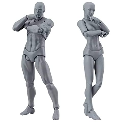 Drawing Figures Action Figure Body Painting Model for Artists Male Female 2PCS Manikins Cover