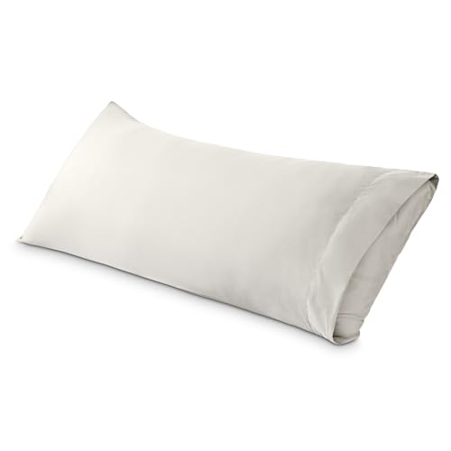 Image of Bare Home Microfiber Body Pillow Cover - Ultra Soft & Cooling - Double Brushed - Envelope Closure - Easy Care (21''x54'' Body Pillow Cover, Cream)