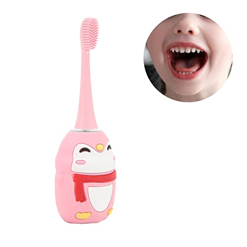 Limpador de Dentes AutomáTico Infantil ABS Acampamento Carregamento Fio Limpeza Dentes (Rosa)