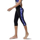 Ctrilady Women Neoprene Wetsuit Pants 2.5mm Keep Warm Legging Swimming Diving Snorkeling Surfing (Black, Small)