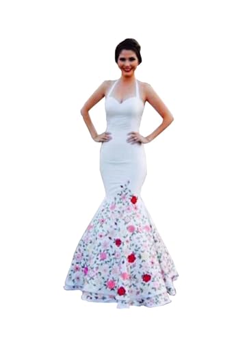 Mexican Embroidered Fomral Dresses for Wedding Guest Halter Top Mermaid Quinceanera Dress 2025