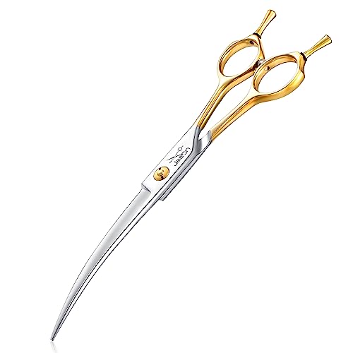 jason 75 inch curved scissors for dog grooming professional downward curved pet face trimming shears with symmetric handle sharp comfortable