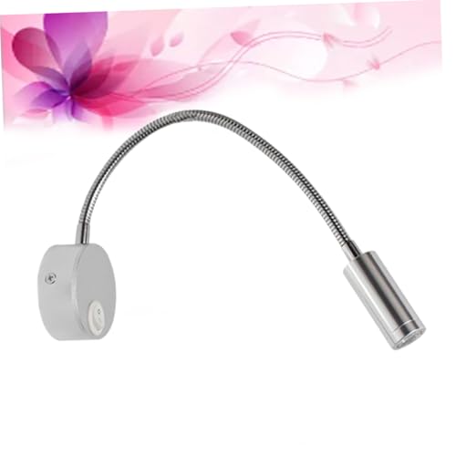 Lampe de lecture LED murale au design argenté élégant pour chambre