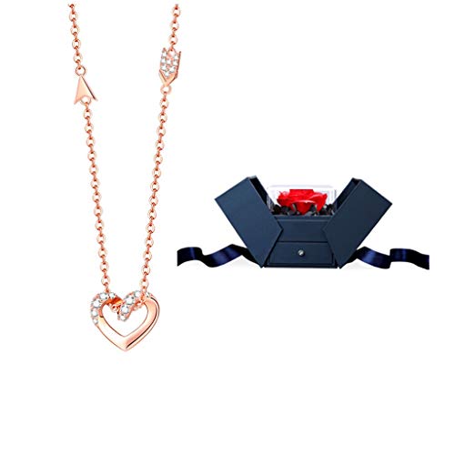 Collier amour coeur diamant : une idée cadeau d'anniversaire romantique avec sa boîte classique