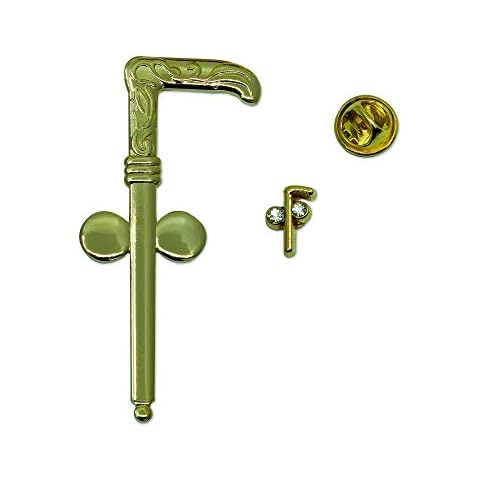 Tubal Cain Gold Auto Emblem Lapel Pin Masonic Combo Pack Cover