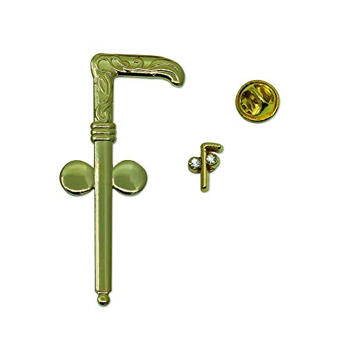 Tubal Cain Gold Auto Emblem Lapel Pin Masonic Combo Pack