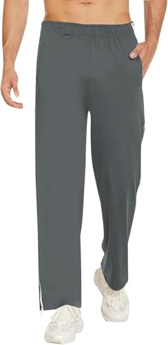 Pantalon de rééducation homme avec fermeture éclair latérale