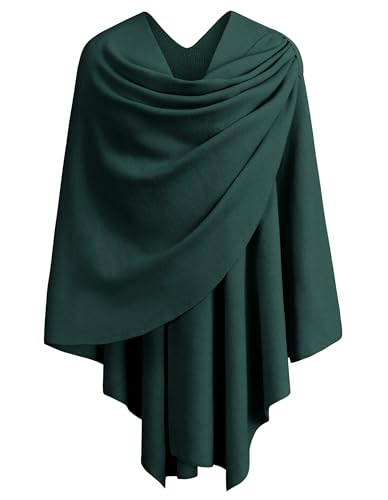 Image of PULI Womens Cross Front Poncho Shawl Wrap Elegant Wedding Formal Gift