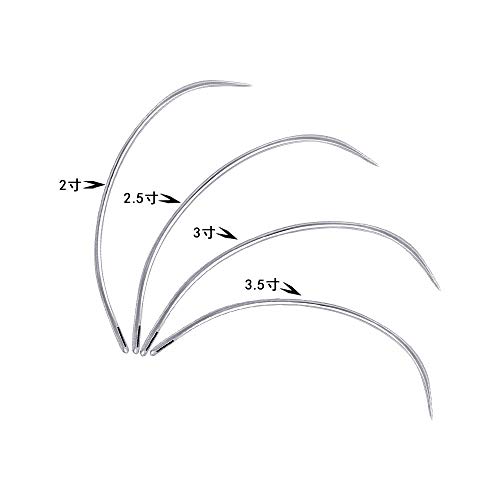 image for SaiDian 2 Sets 2'' / 2.5'' / 3 ''/ 3.5 '' Curved Leather Hand Sewing N