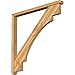 Ekena Millwork BKT0402X46X46MRC04RWR Merced Craftsman Rough Sawn Bracket w/Offset Brace, Western Red Cedar