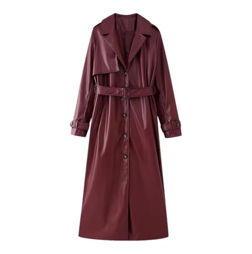 Trench-coat en cuir synthétique femme idéal pour sublimer vos tenues urbaines chic