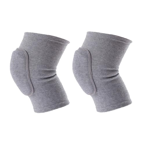 DRESSOOS Rodilleras Deportivas de Esponja Gruesa para Gimnasio y Entrenamiento, Soporte Antideslizante, Talla M Gris, 2 Piezas, Protección para Baloncesto, Tenis y Fitness