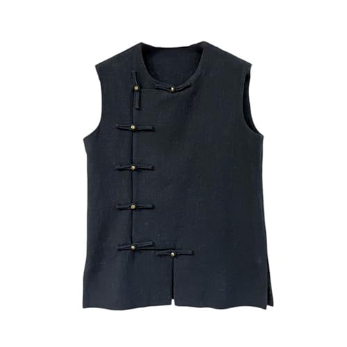 Gilet sans manches style chinois pour homme tenue décontractée chic lors des sorties
