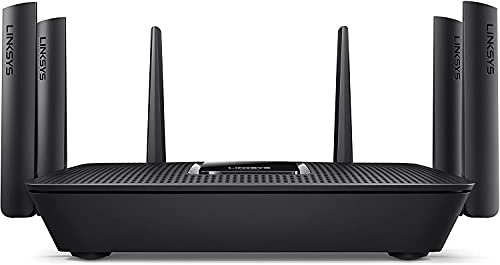 image for Linksys WiFi 5 Router, Tri-Band, 3,500 Sq. ft Coverage, 25+ Devices, S