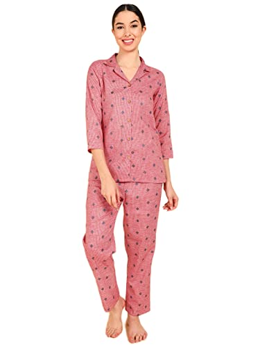 Image of Vaamsi Cotton Printed Night Suit (VNWK1016A Gold)