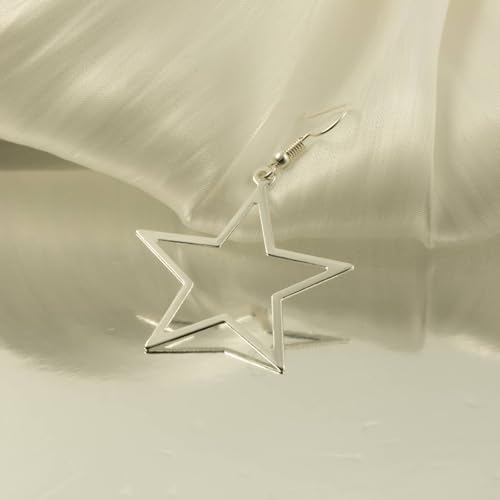 Simple Star Earrings for Women, Hollow Star Dangle Drop Earrings3
