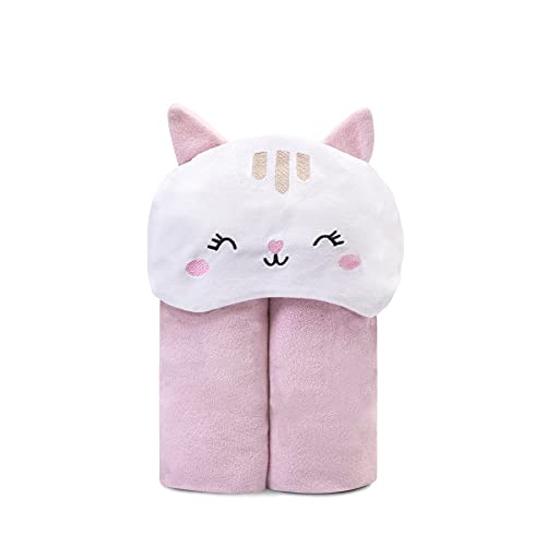 Papi Toalha De Banho Mami Bichus Forrada Com Capuz Bordado Rosa 90Cmx80Cm 01