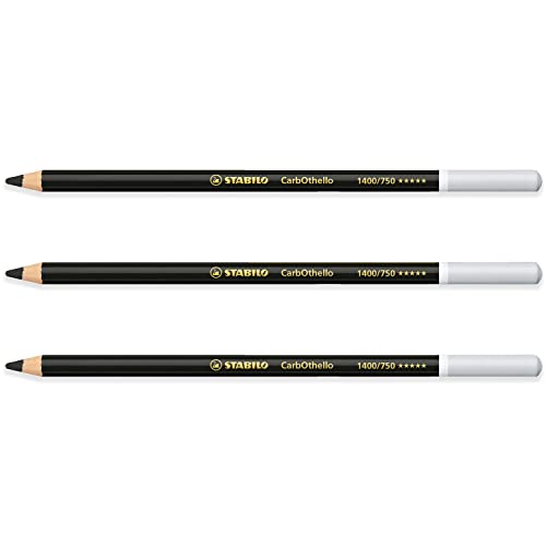 Lápices Pastel STABILO CarbOthello Pack 3 Negro miniatura 1