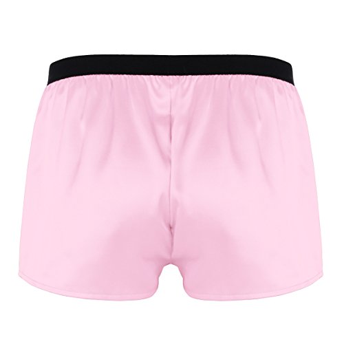 Yartina Men's Silk Satin Boxer Shorts Summer Loose Trunks Underwear Lounge Gym Sports Shorts Swimwear2